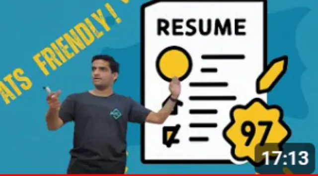 Resume tips video thumbnail